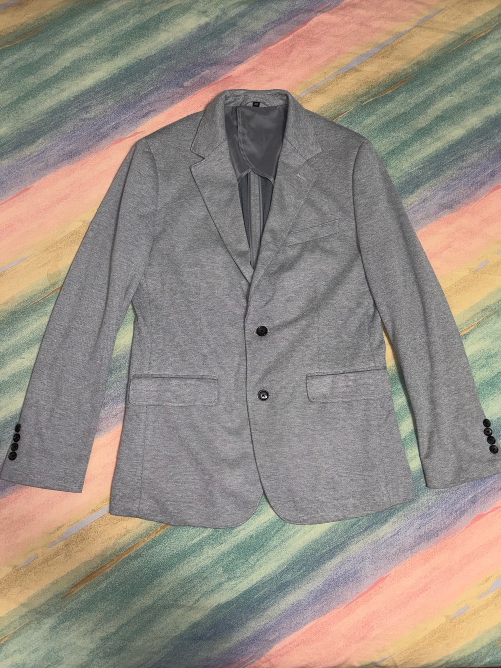 Bonobos Jetsetter Italian Knit Blazer size M Light Grey and Slim
